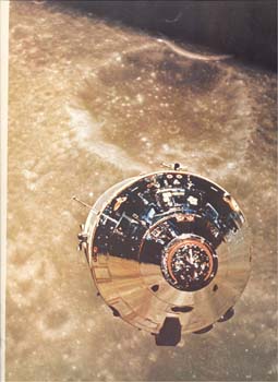 Command module in orbit